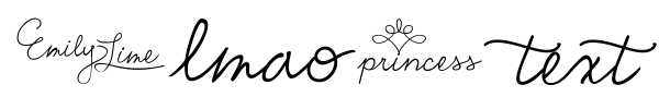 Emily Lime Words font preview